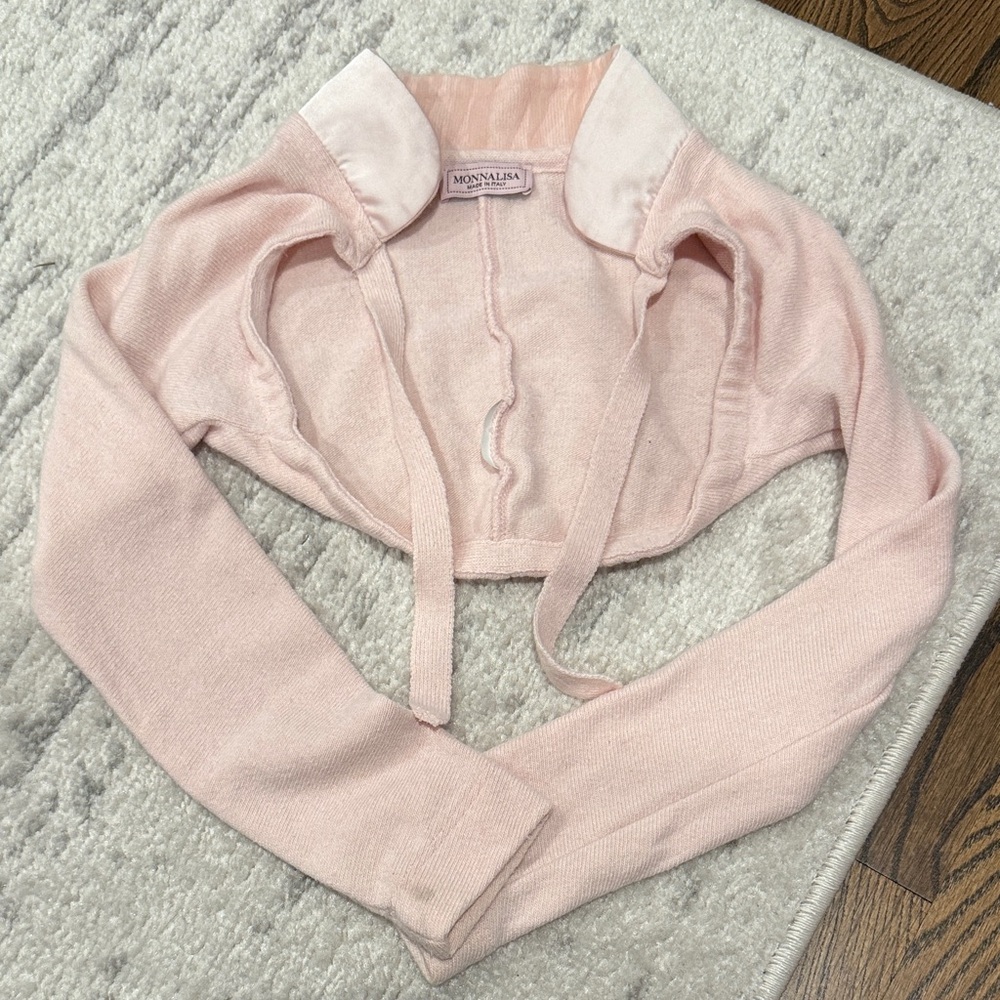 MonnaLisa Light Pink Knit Bolero